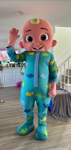 Cocomelon JJ character at toddler birthday party in Inland Empire